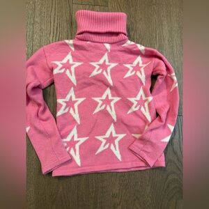 Perfect Moment Pink Star Turtleneck Sweater
